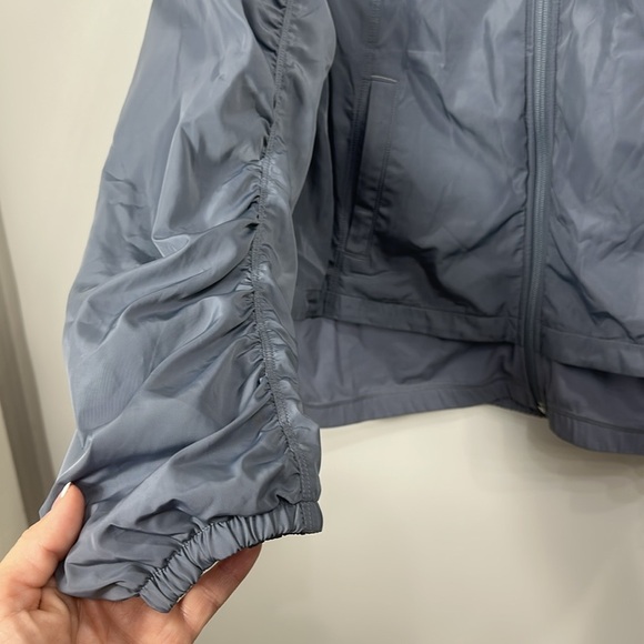 Athleta Wayfarer Bomber Jacket Coastline Blue Water Repellent size XS. - Picture 8 of 9